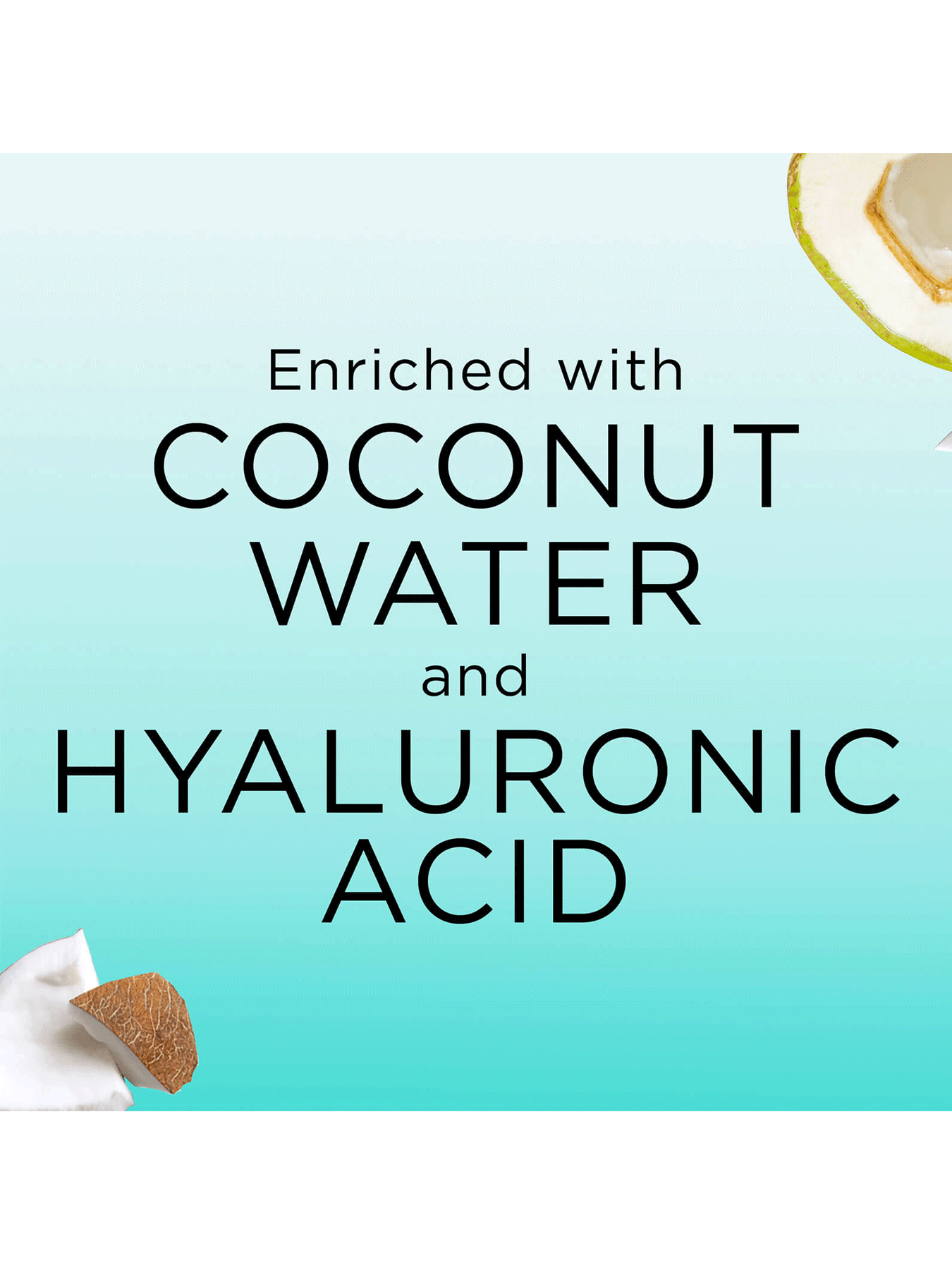 Verrijkt met Kokoswater en Hyaluronzuur