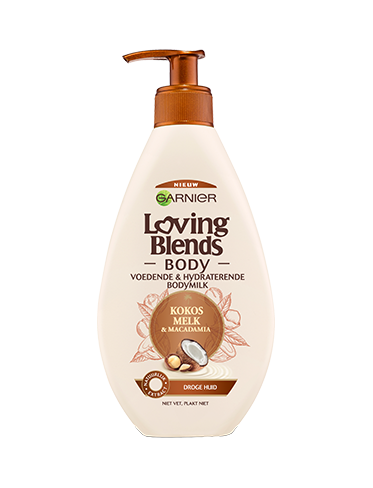 Verpakking Loving Blends bodymilk kokosmelk & macademia