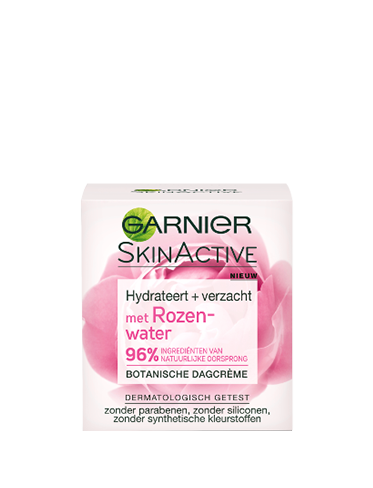 Voorkant verpakking Botanische Dagcrème met Rozenwater