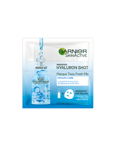 Voorkant verpakking Hyaluron Shot Tissue Masker