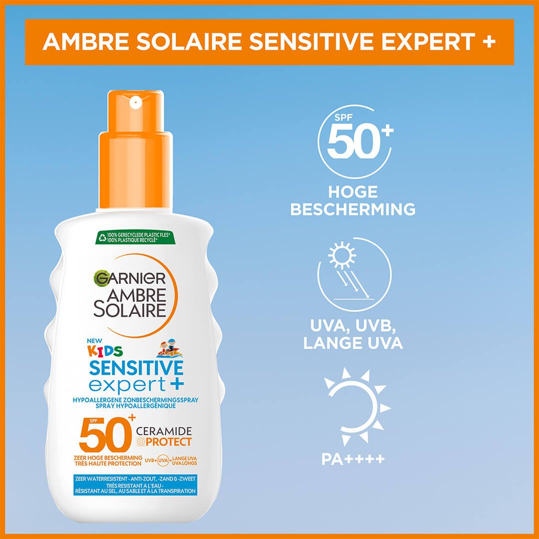 GAR Ambre Solaire Kids SensitiveExpert Spray spf50 150ml 3600542520225 01 NL