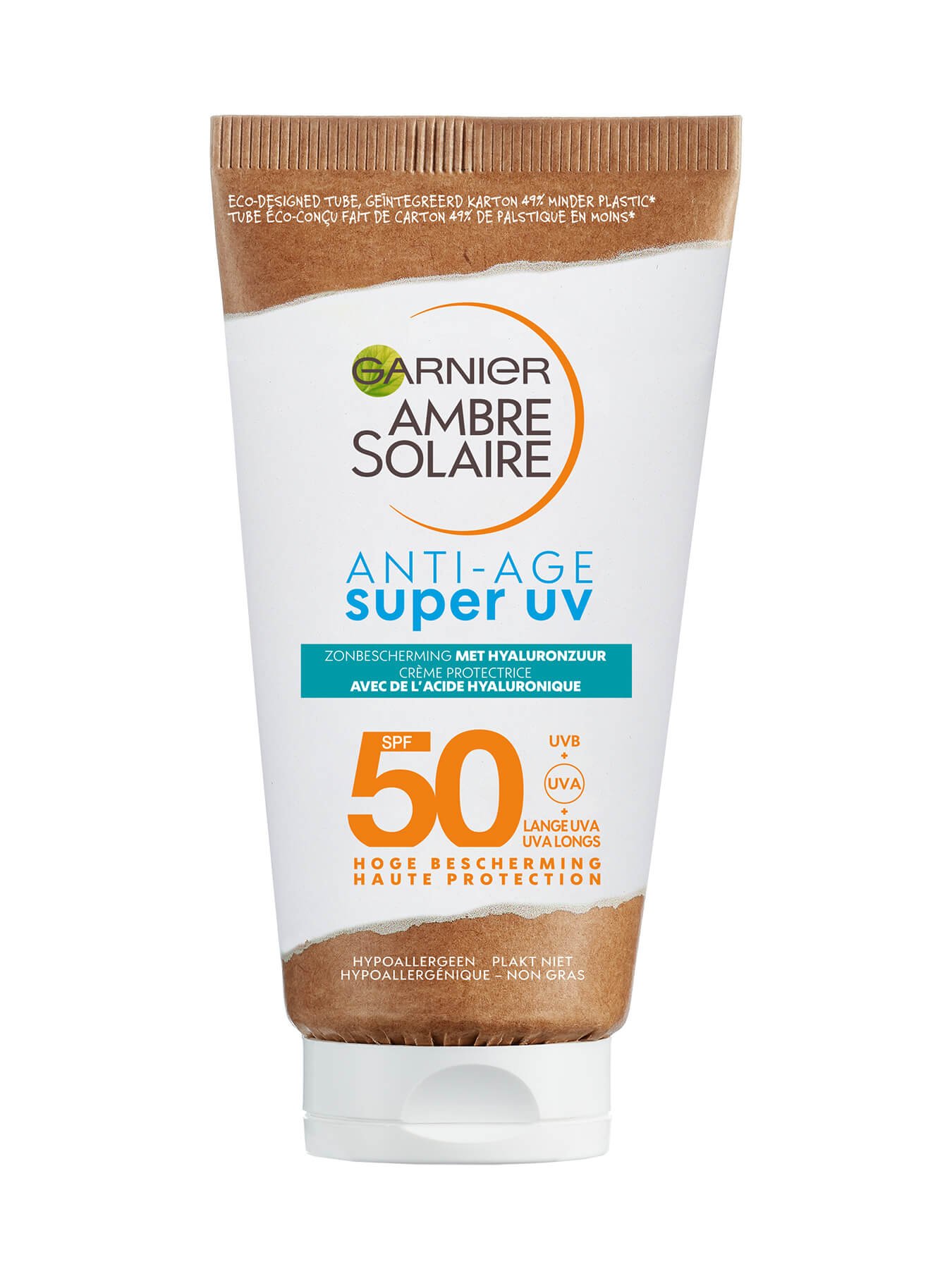 Voorkant verpakking Anti-Age zonnebrandcrème