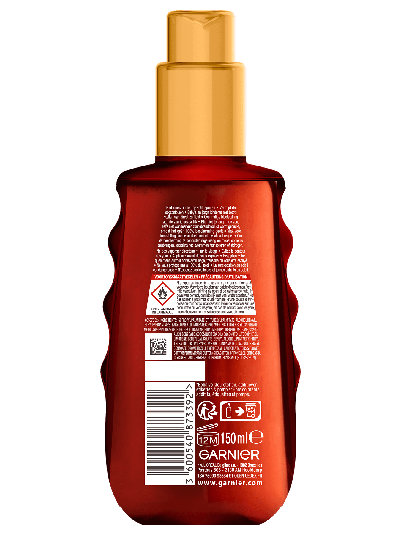 GAR Ambre Solaire Ideal Bronze Olie Spray spf15 150ml 2021 back 3000x3000px (1)