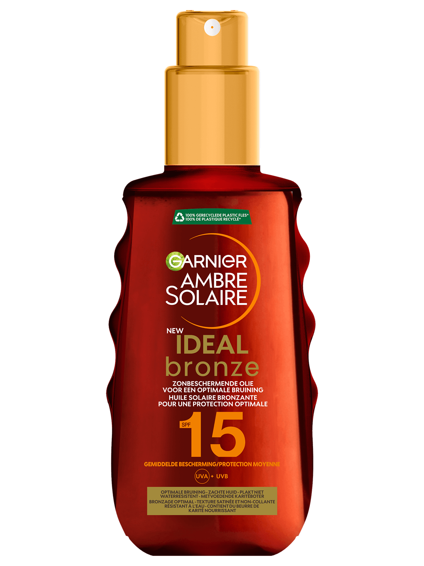 GAR Ambre Solaire Ideal Bronze Olie Spray spf15 150ml 2021 front 3000x3000px