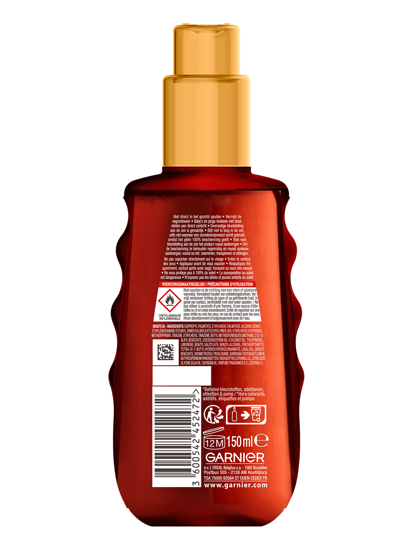 GAR Ambre Solaire Ideal Bronze Olie Spray spf30 150ml 2021 back 3000x3000px (1)