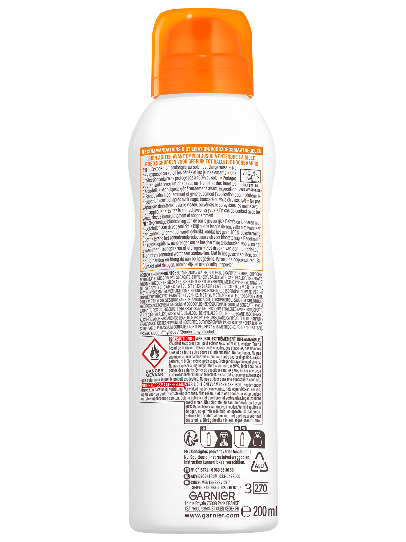 8235387 Ambre Solaire Reno Dry mist SPF 30 200ml Back BIL3000x3000png master
